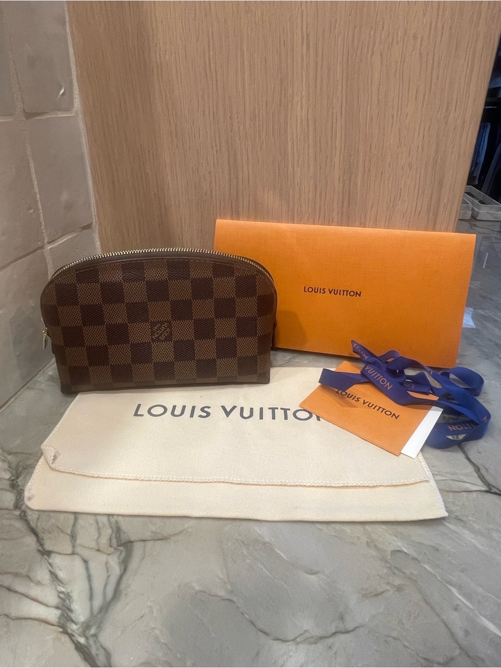 Louis Vuitton Damier Ebene Cosmetic Pouch